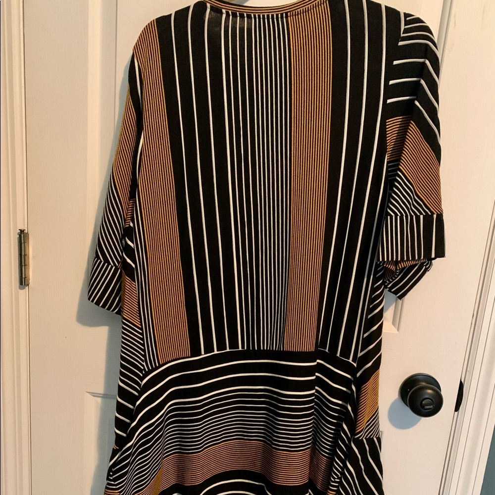 Zara asymmetric striped dress - Picture 5 of 10